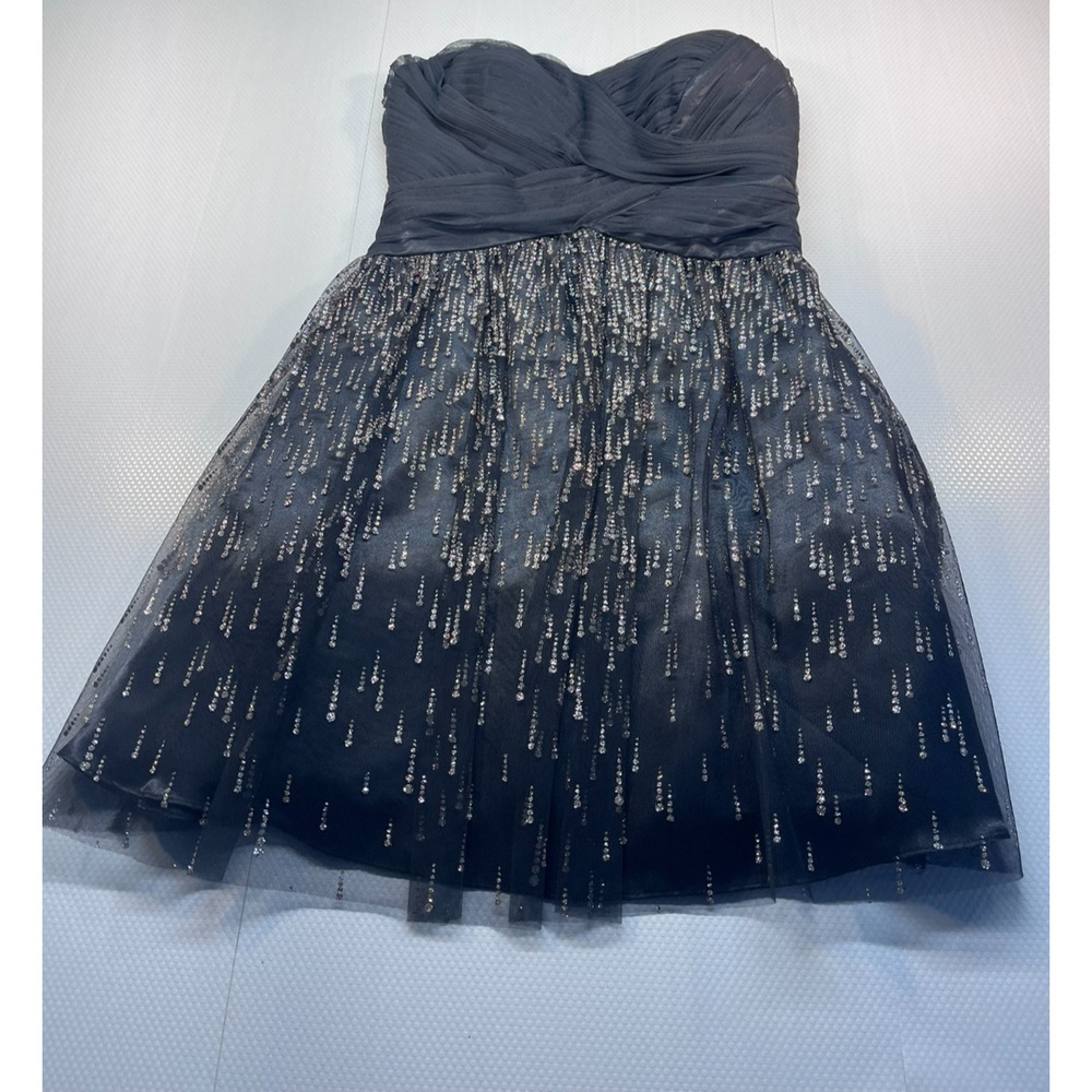 Prom or Eligant Dress Cach'e Size 8 Color Pewter (0320)